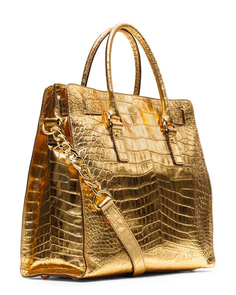 michael kors large gold tote